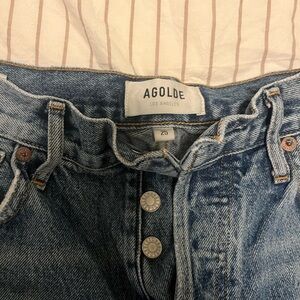 Agolde Classic Blue Button-Fly Jeans